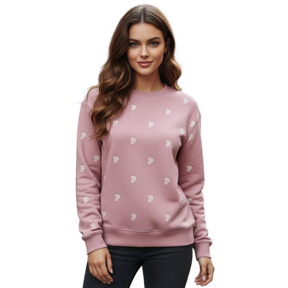 Victoria's Secret Tops - Victoria's Secret PINK Sweatshirt Womens M Crew Neck Fleece Lined Cozy Pullover